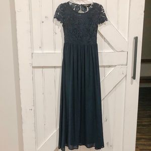 Lulus navy blue maxi dress